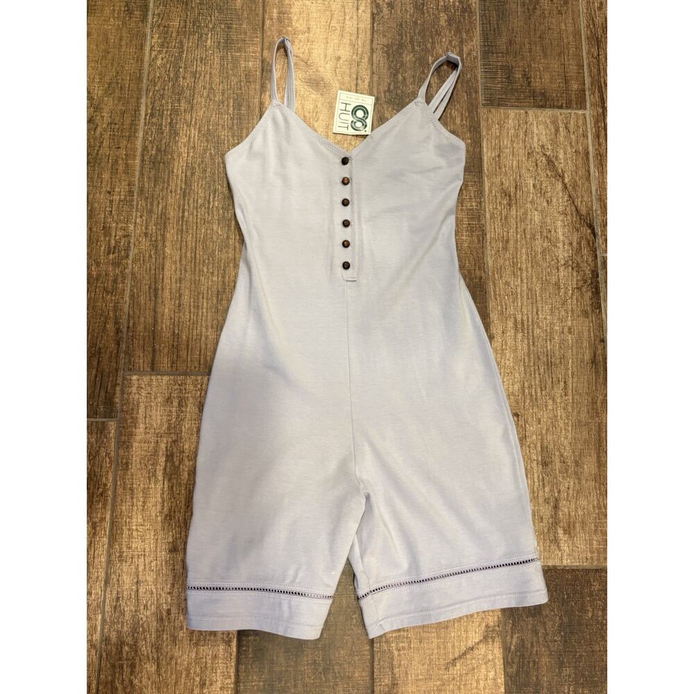 Huit Romper Womens Size 8 Gray Minimalist Coastal Lounge Y2K Chic Made In France - Picture 2 of 13